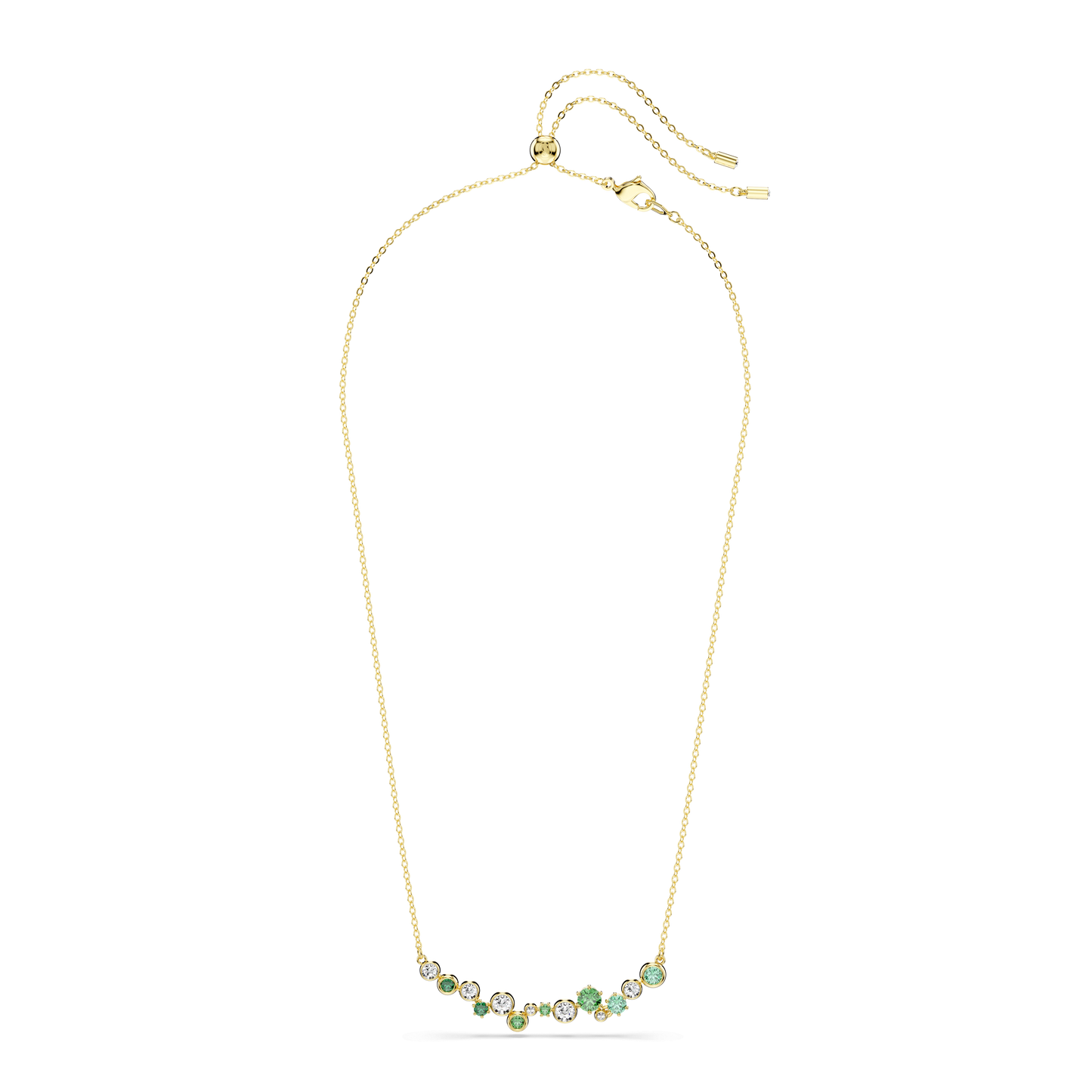 Constella necklace, Mixed cuts, Green, Gold-tone plated 5732247