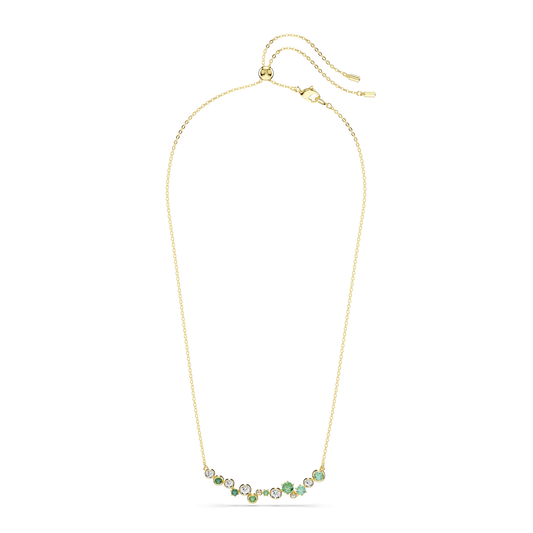Constella necklace, Mixed cuts, Green, Gold-tone plated 5732247