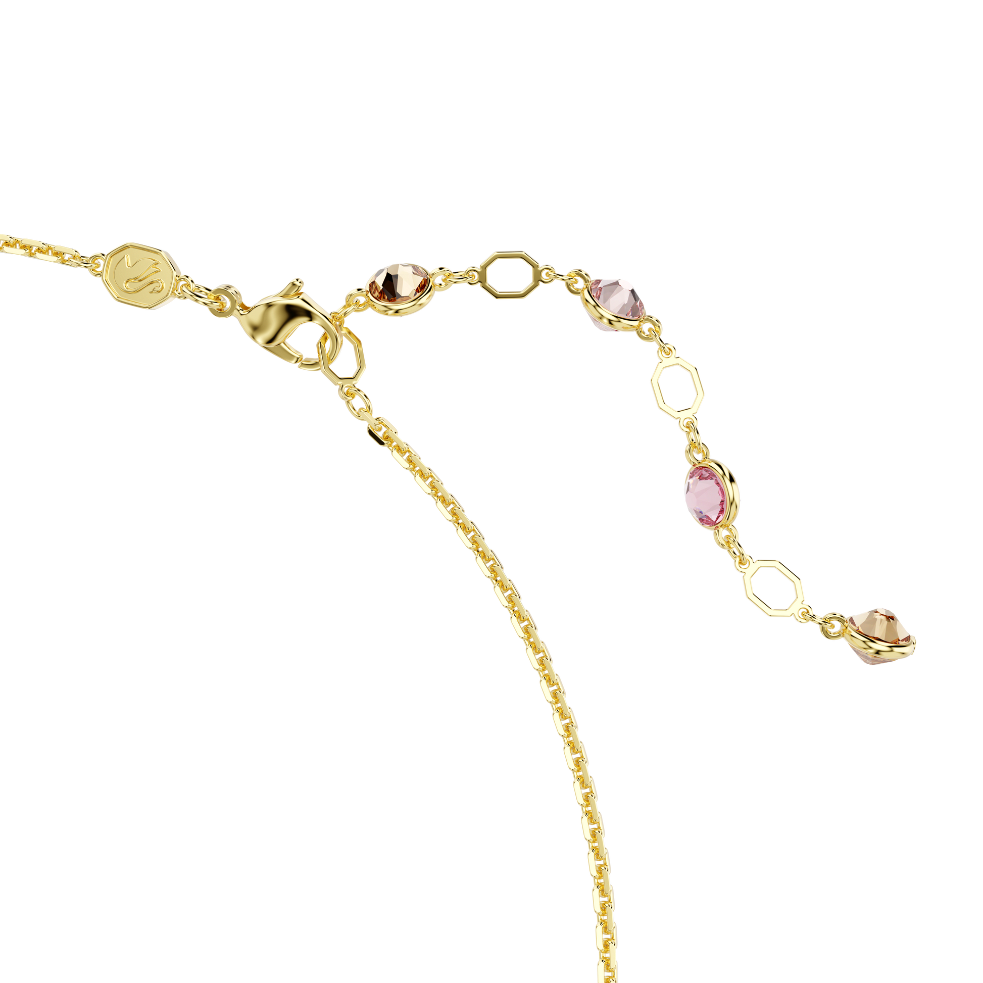 Idyllia necklace, Mixed cuts, Flower, Multicolored, Gold-tone plated 5732385