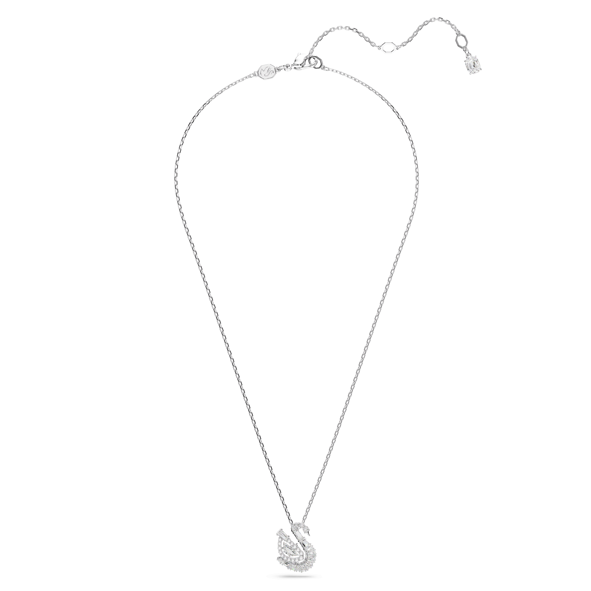 Swan pendant, Mixed cuts, Swan, White 5732412