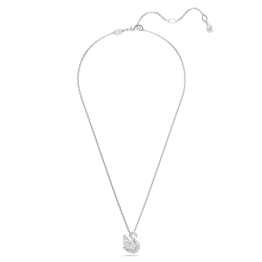 Swan pendant, Mixed cuts, Swan, White 5732412