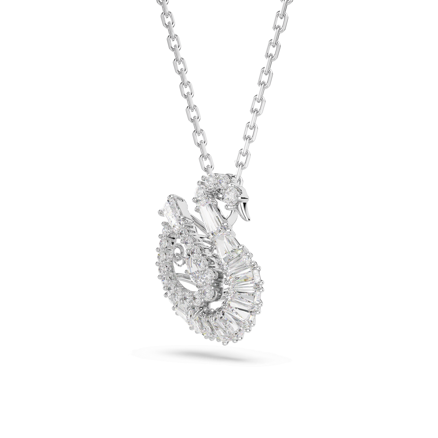 Swan pendant, Mixed cuts, Swan, White 5732412
