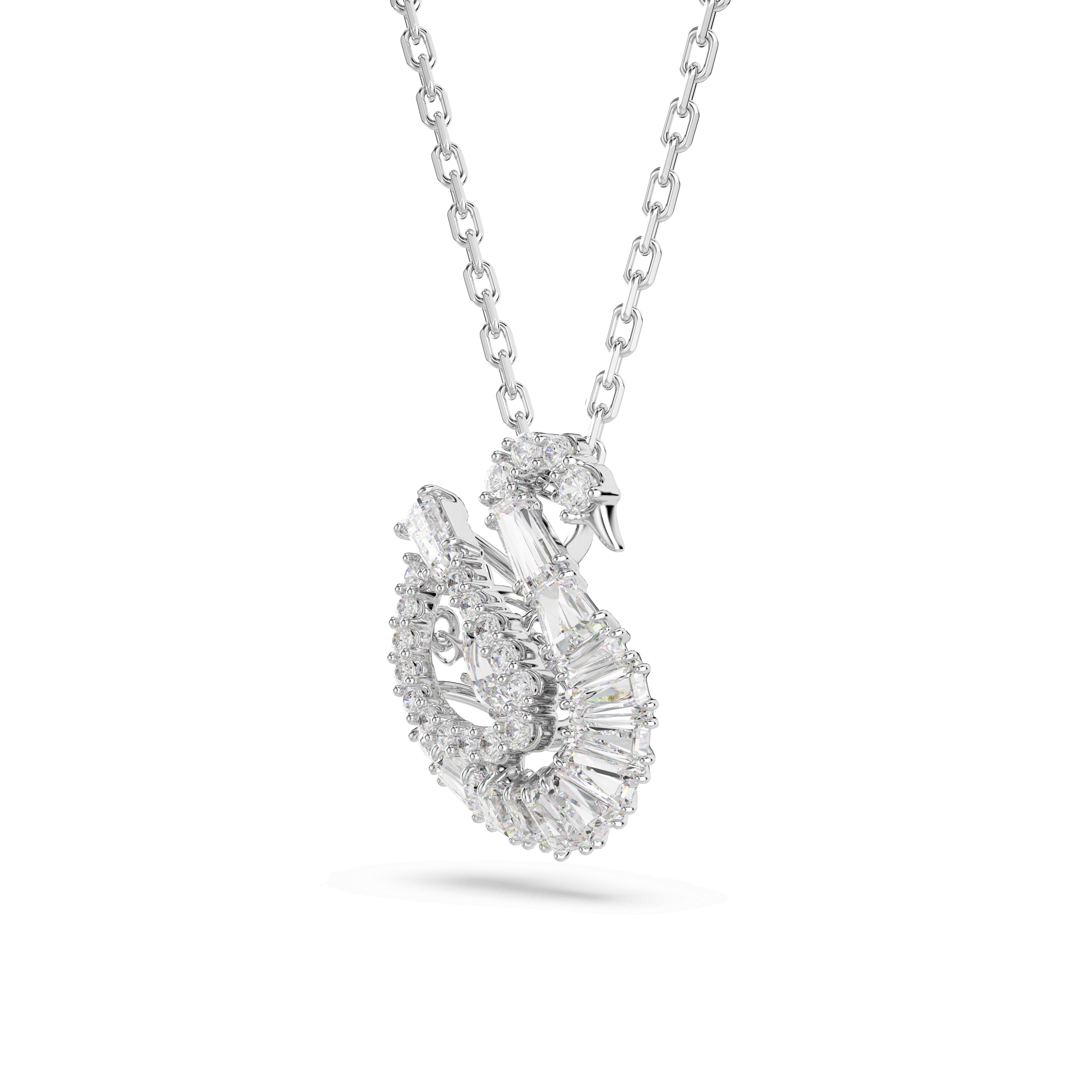 Swan pendant, Mixed cuts, Swan, White 5732412