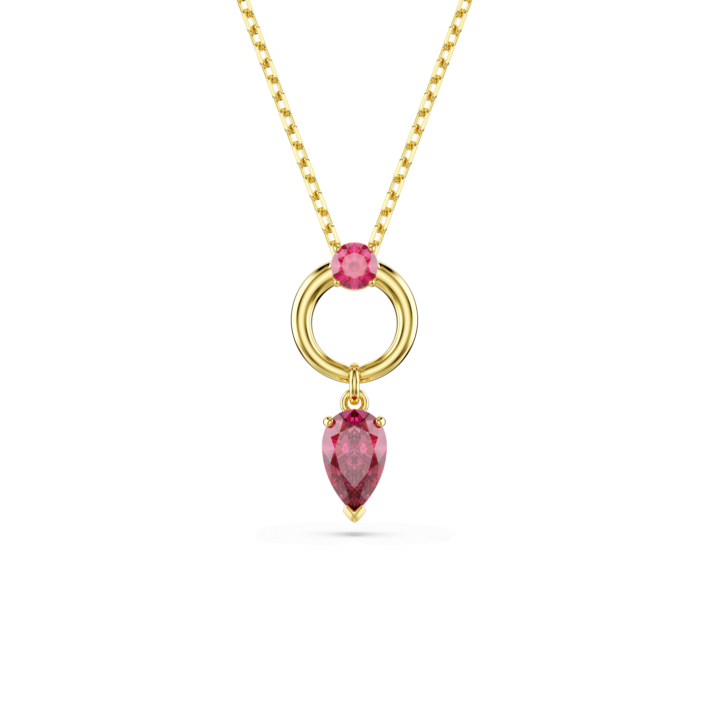 Mesmera pendant, Mixed cuts, Red, Gold-tone plated 5732487