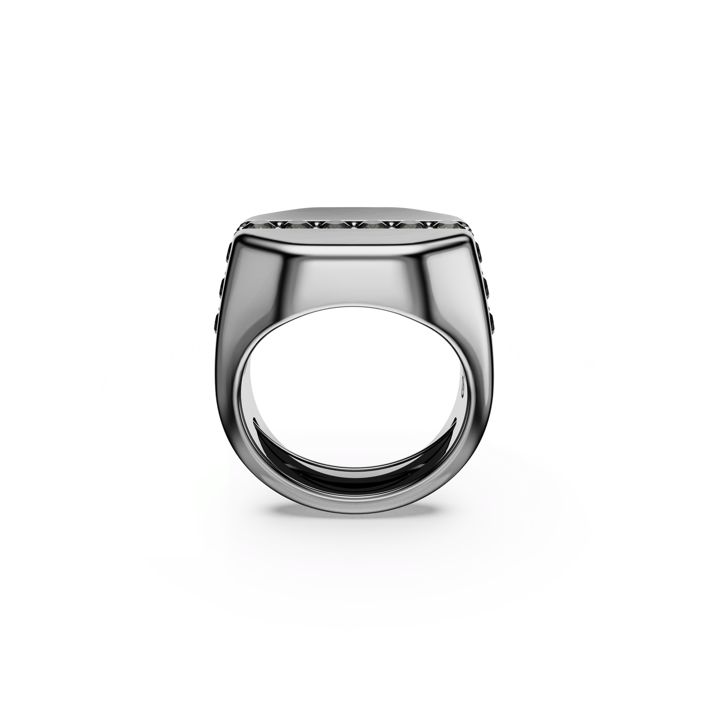 Dextera ring, Octagon shape, Round cut, Black, Ruthenium plated 5732868