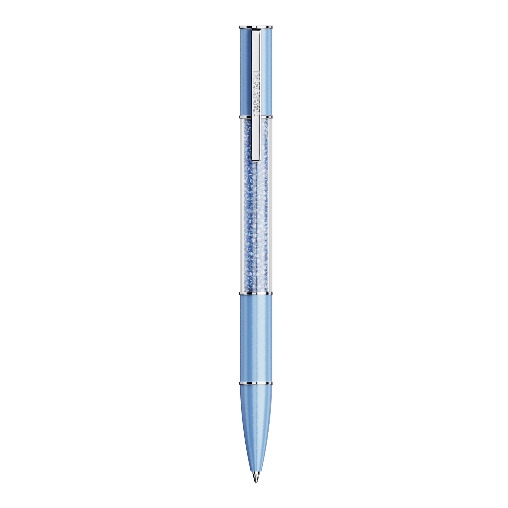 Crystalline ballpoint pen, ReCreated™ crystals, Blue, Blue lacquered, Chrome plated 5732972
