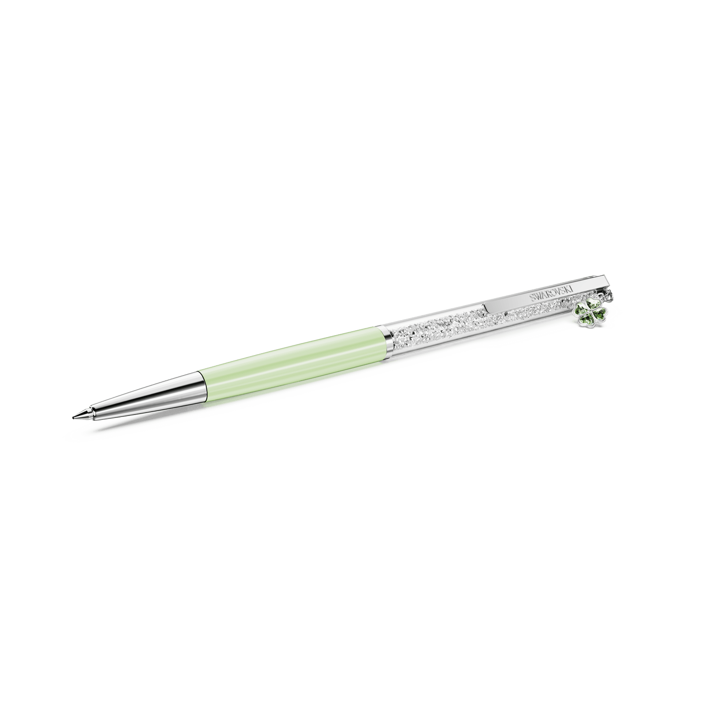 Crystalline ballpoint pen, Clover, Green, Green lacquered, Chrome plated 5732973