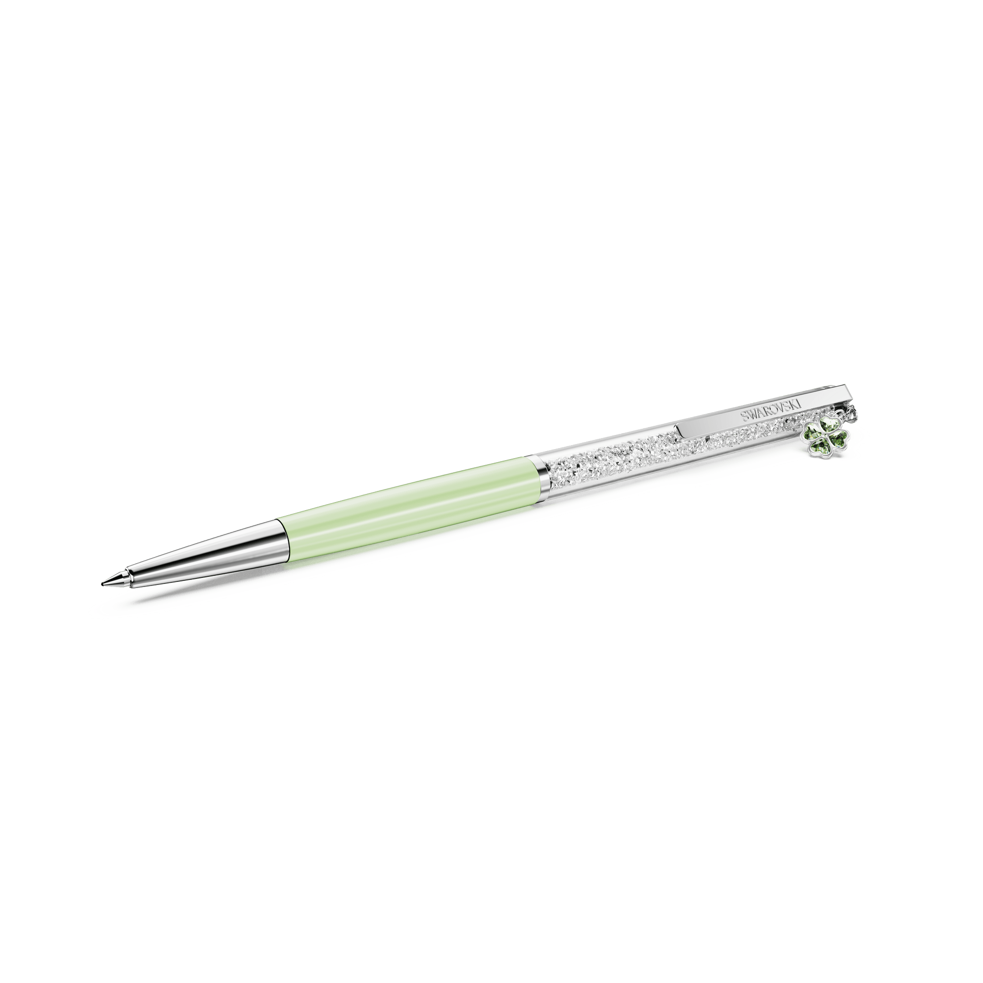 Crystalline ballpoint pen, Clover, Green, Green lacquered, Chrome plated 5732973