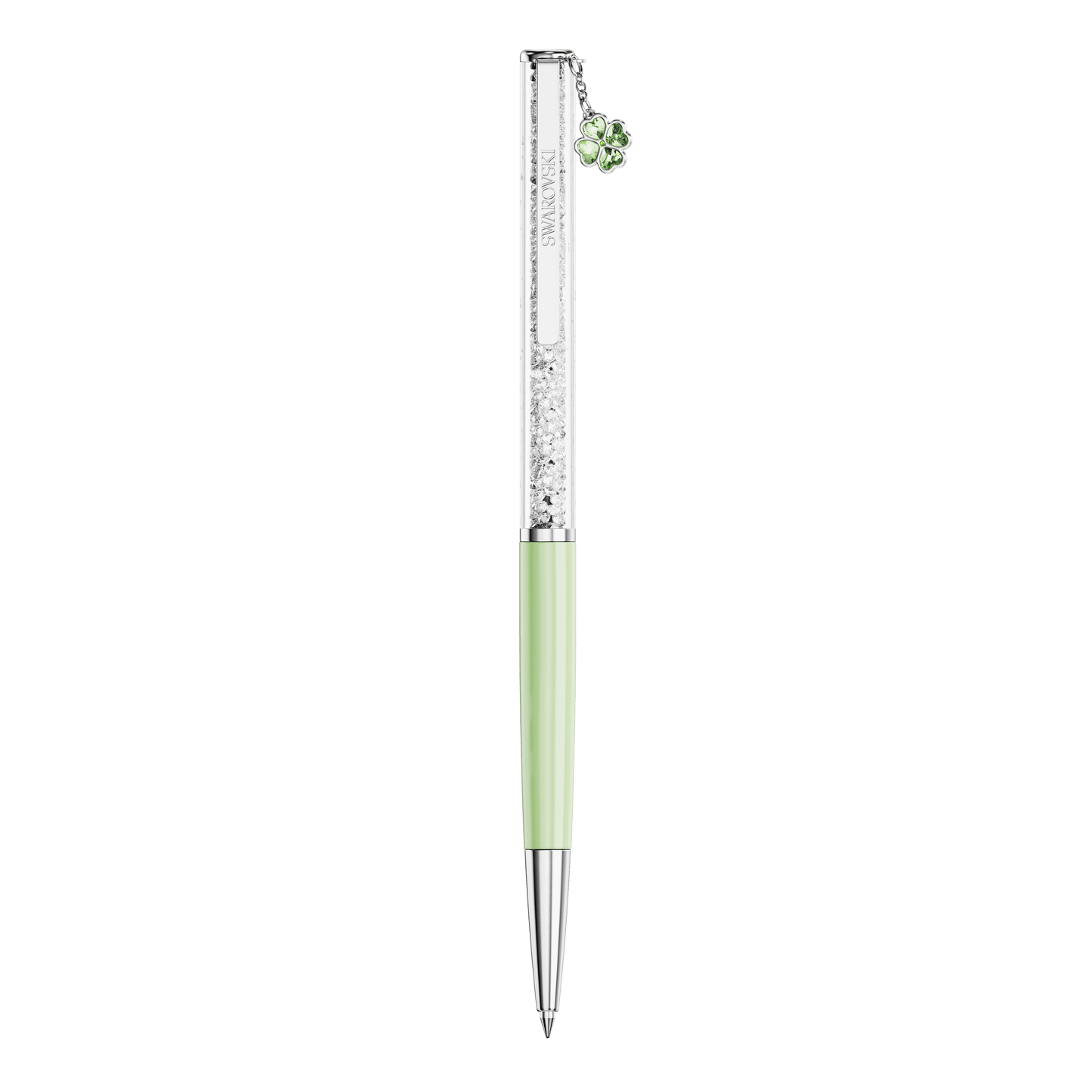 Crystalline ballpoint pen, Clover, Green, Green lacquered, Chrome plated 5732973