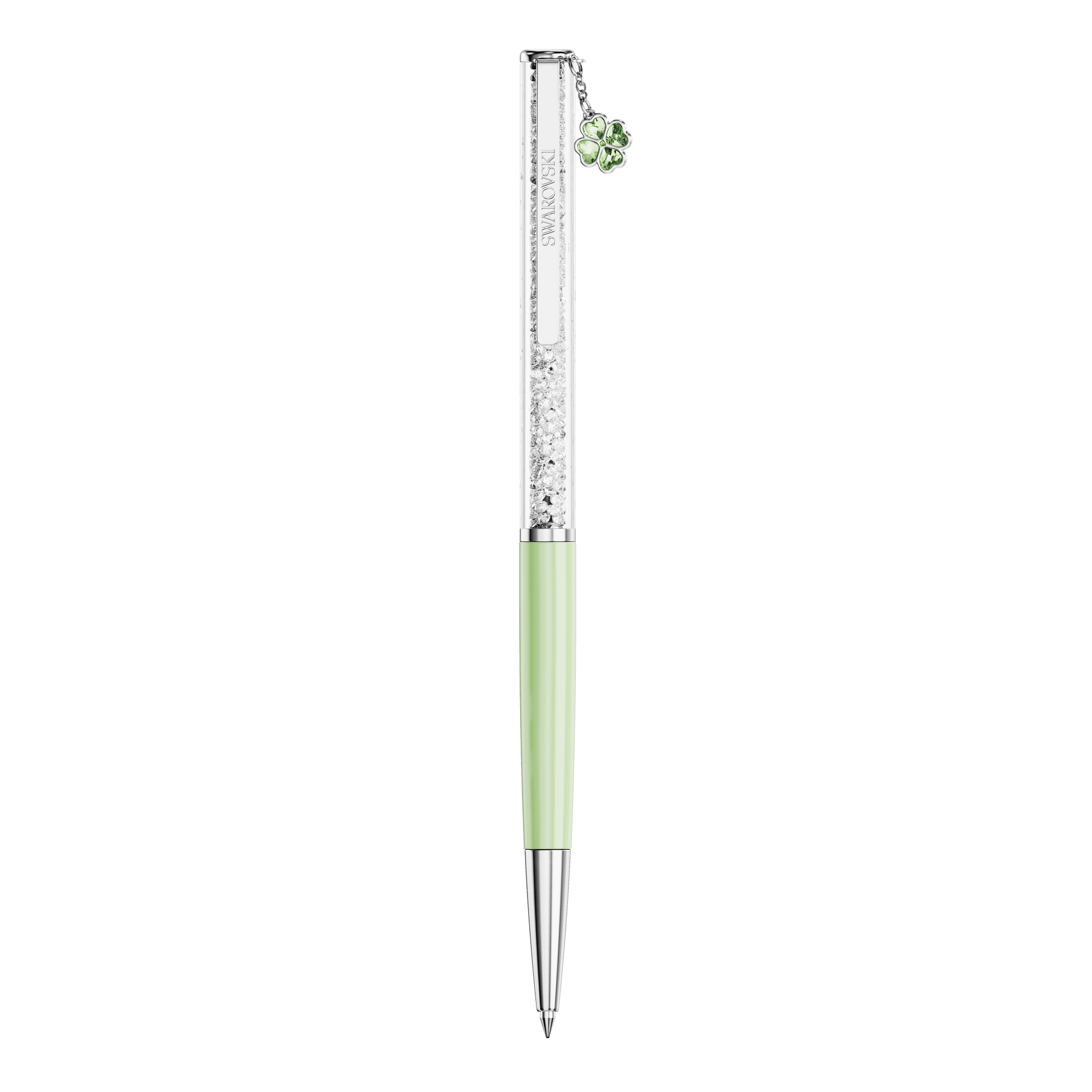 Crystalline ballpoint pen, Clover, Green, Green lacquered, Chrome plated 5732973
