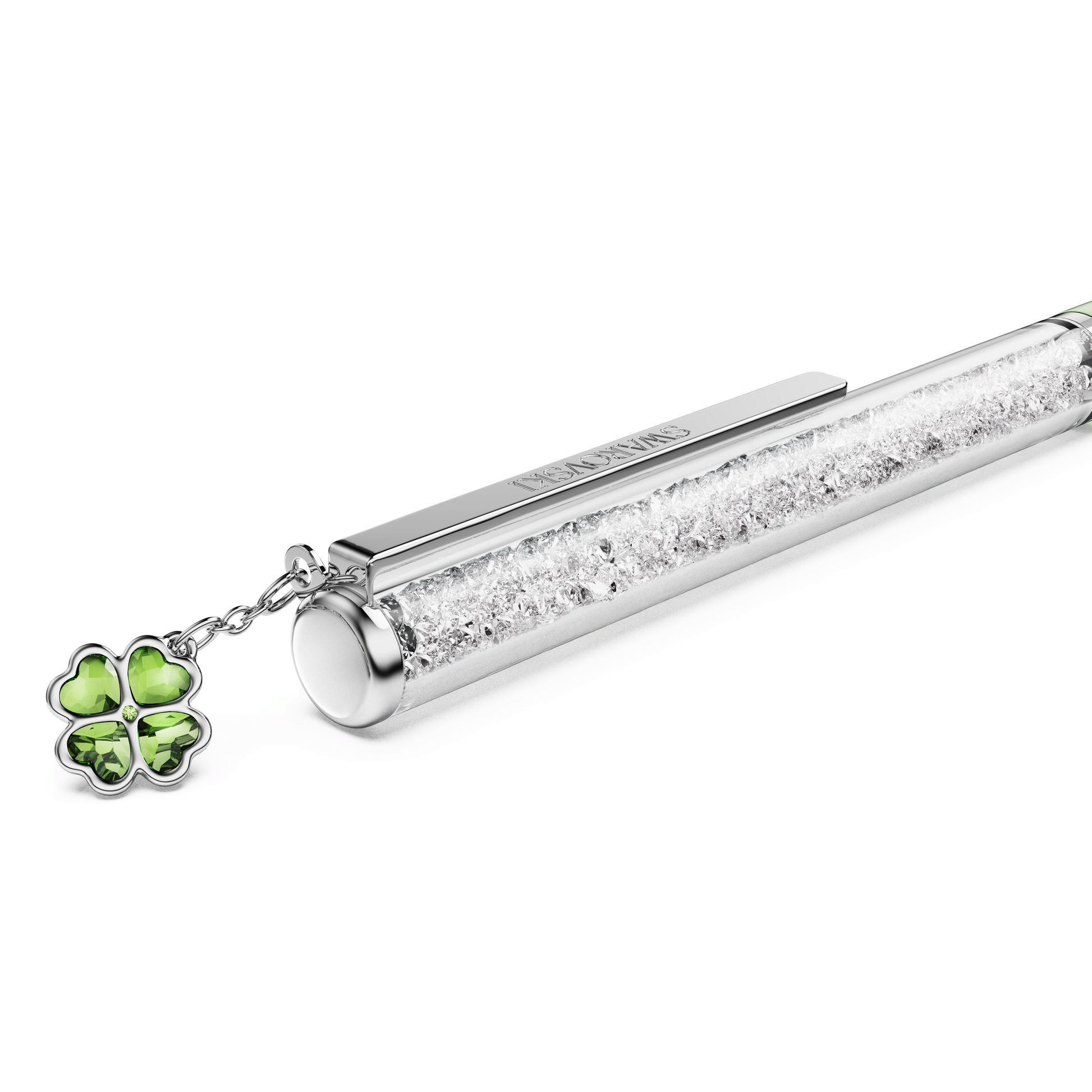 Crystalline ballpoint pen, Clover, Green, Green lacquered, Chrome plated 5732973