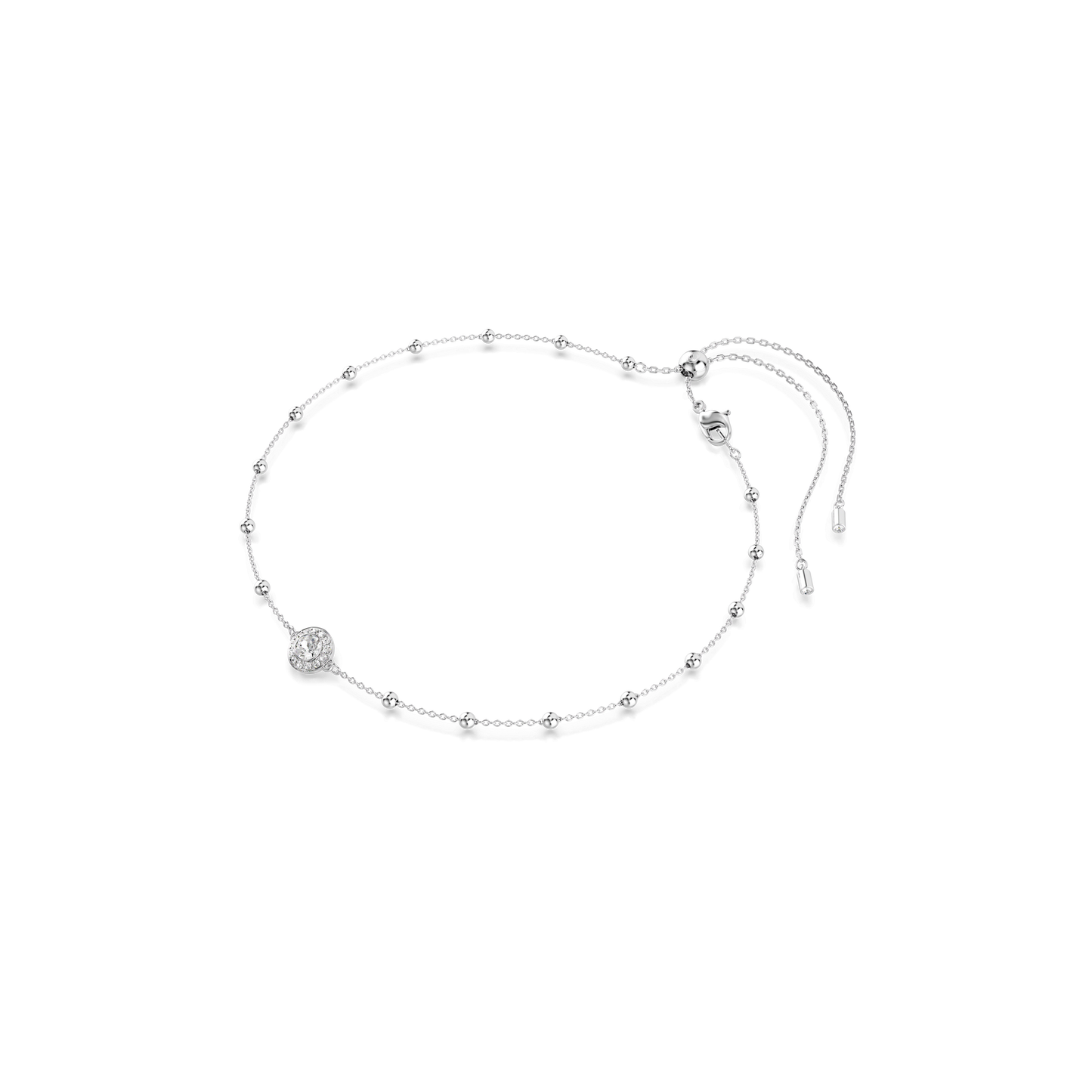 Una Angelic pendant, Round cut, Double sided motifs, White, Rhodium plated 5733116