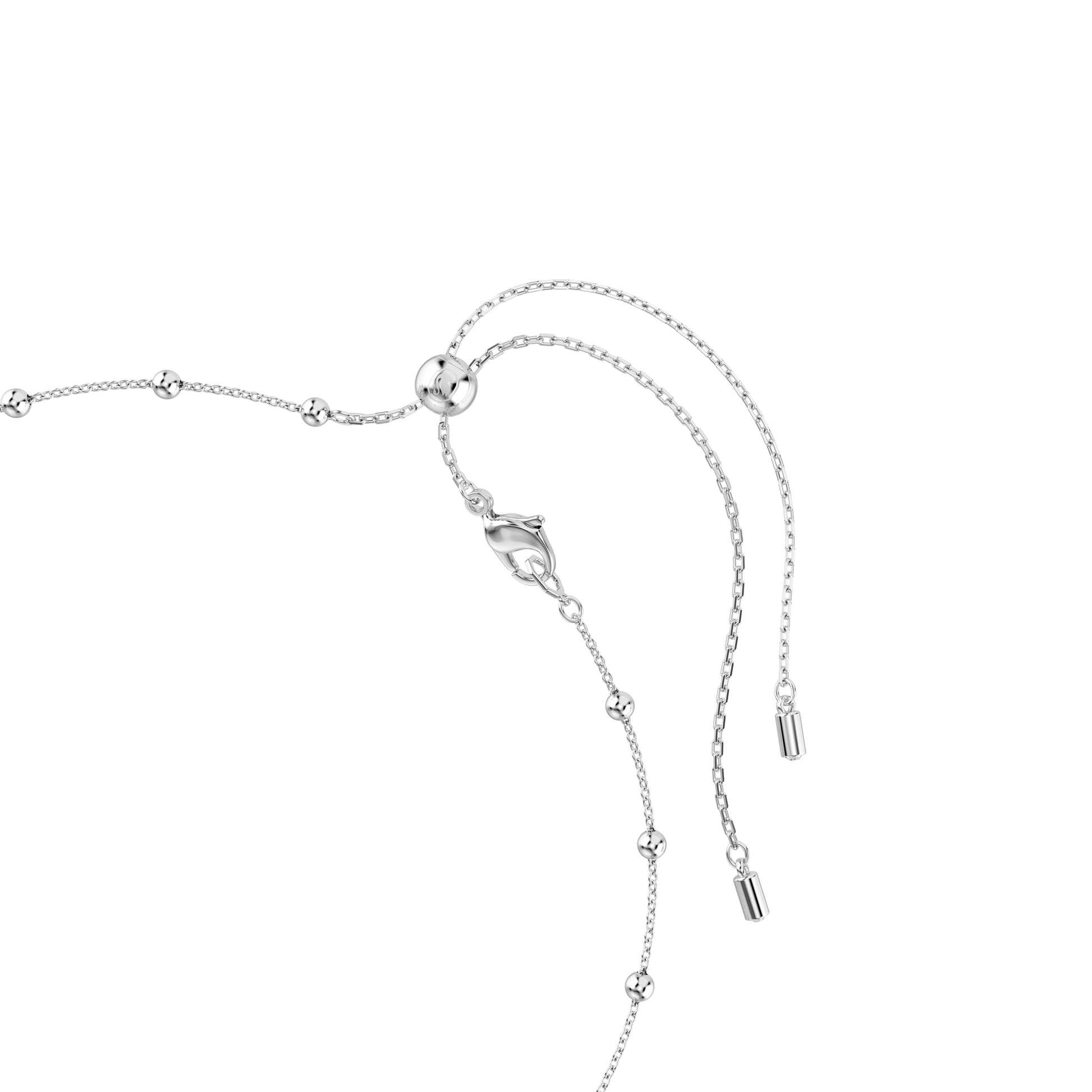 Una Angelic pendant, Round cut, Double sided motifs, White, Rhodium plated 5733116