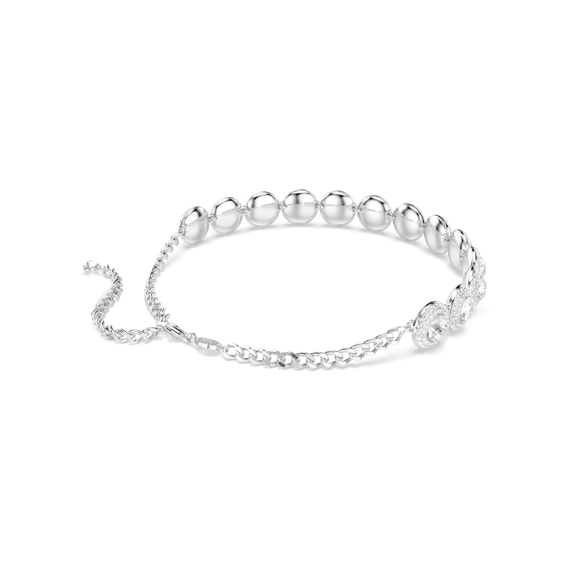 Una Angelic choker, White, Rhodium plated 5733194