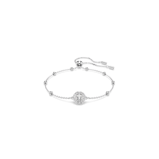 Una Angelic bracelet, Round cut, White, Rhodium plated 5733196