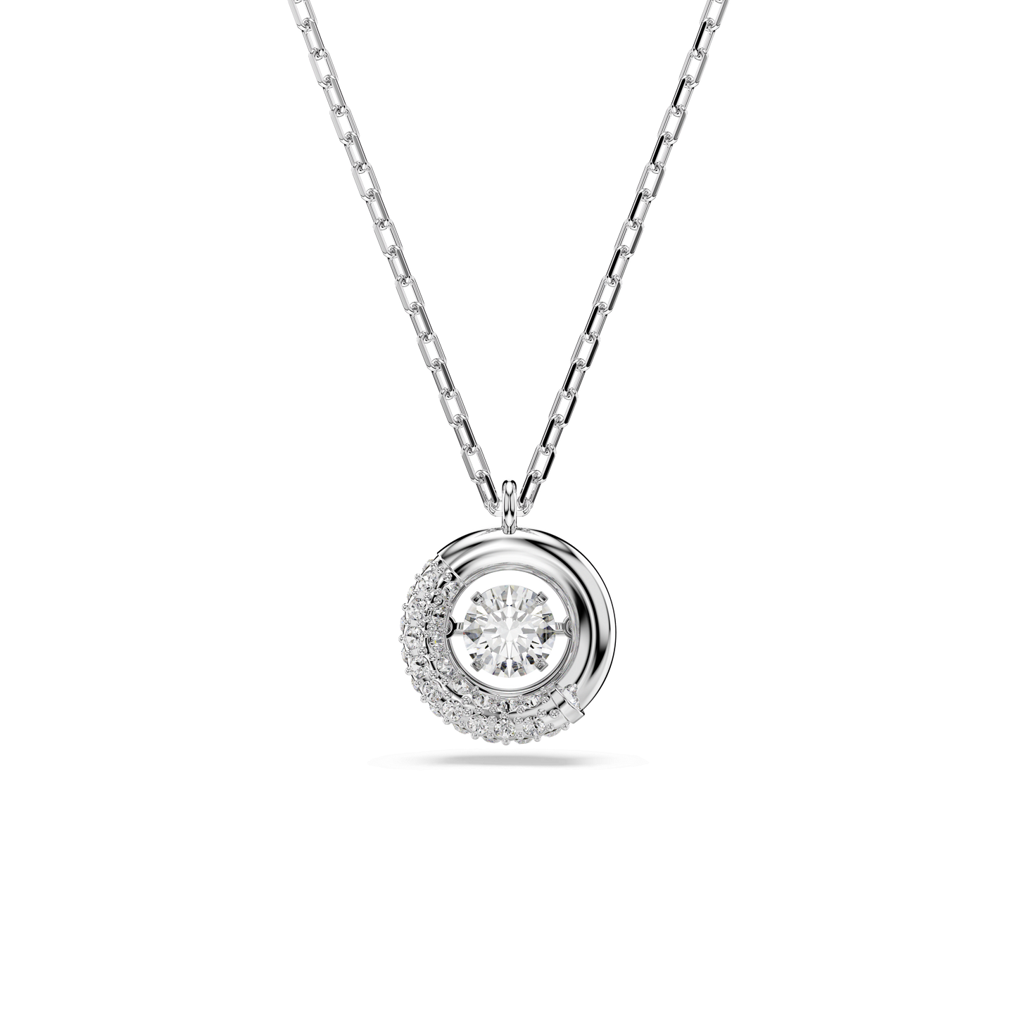 Dextera pendant, Round cut, White, Rhodium plated 5733400