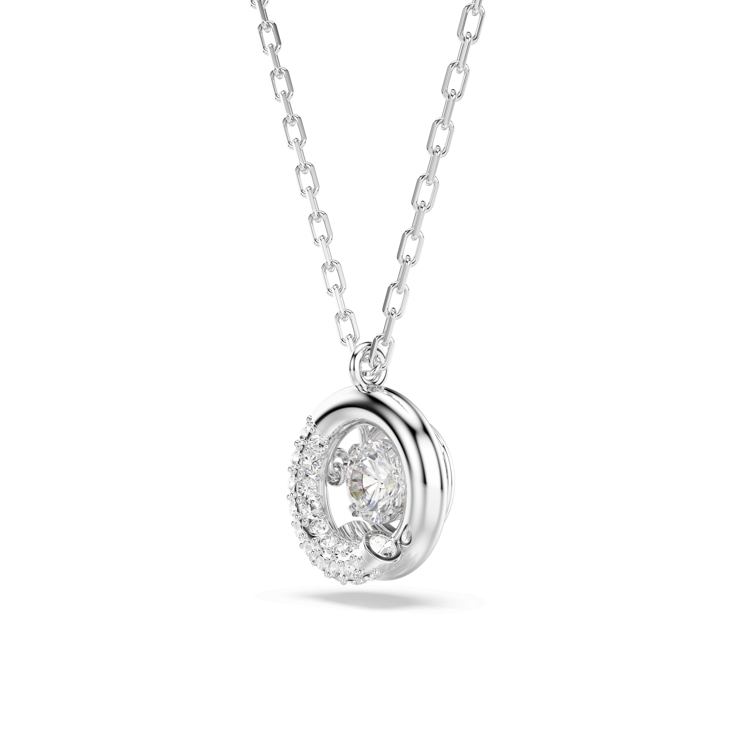 Dextera pendant, Round cut, White, Rhodium plated 5733400