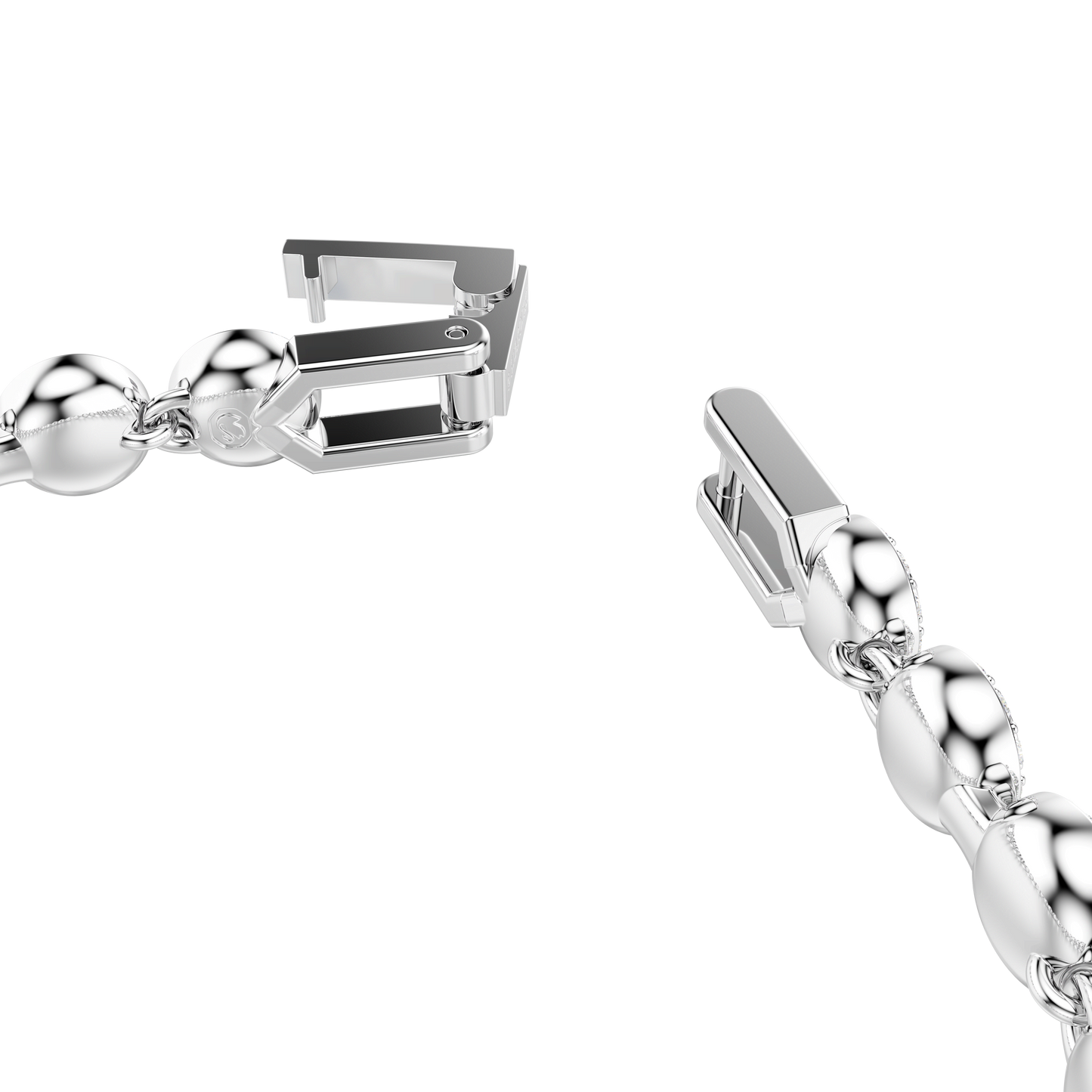 Una Angelic bracelet, Round cut, Blue, Rhodium plated 5733401