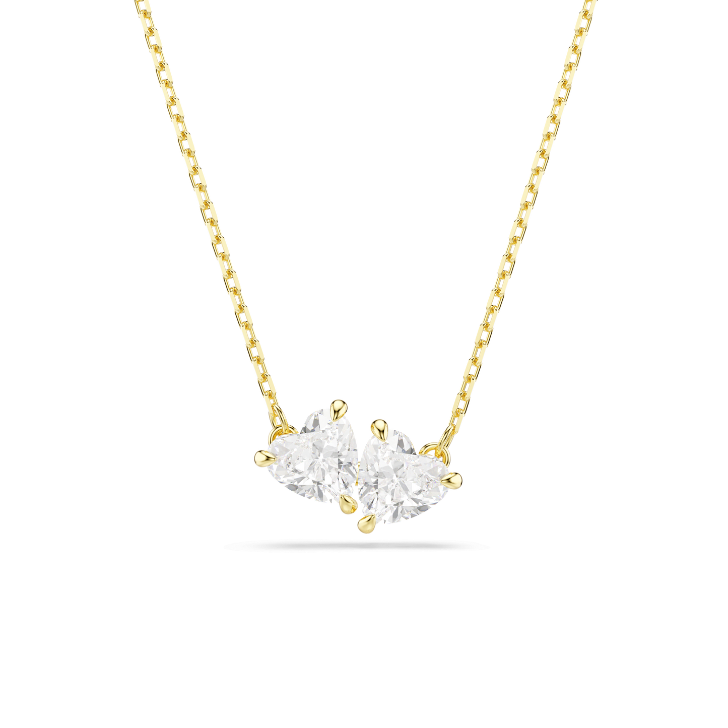 Mesmera necklace, Heart, White, Gold-tone plated 5733475