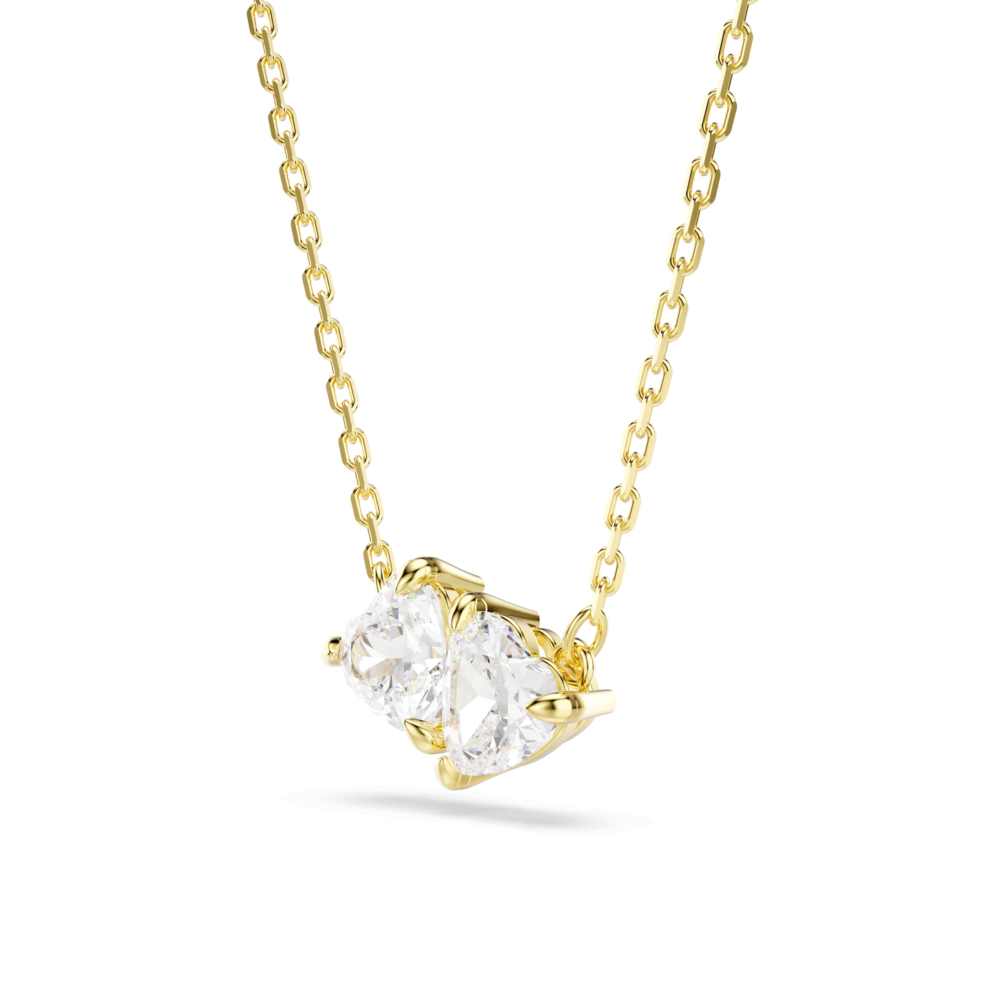Mesmera necklace, Heart, White, Gold-tone plated 5733475