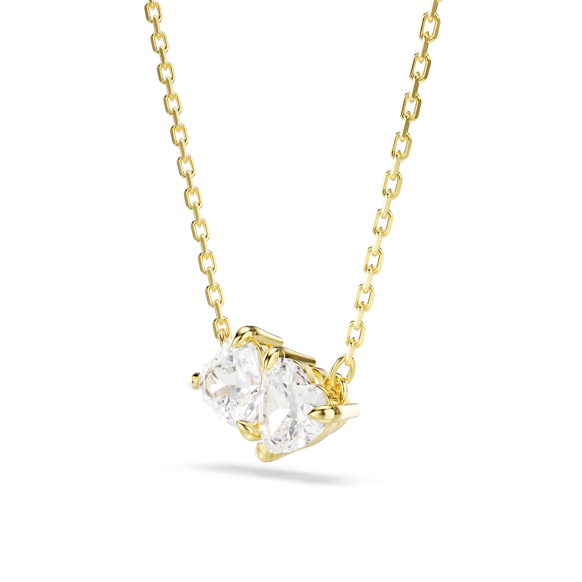 Mesmera necklace, Heart, White, Gold-tone plated 5733475