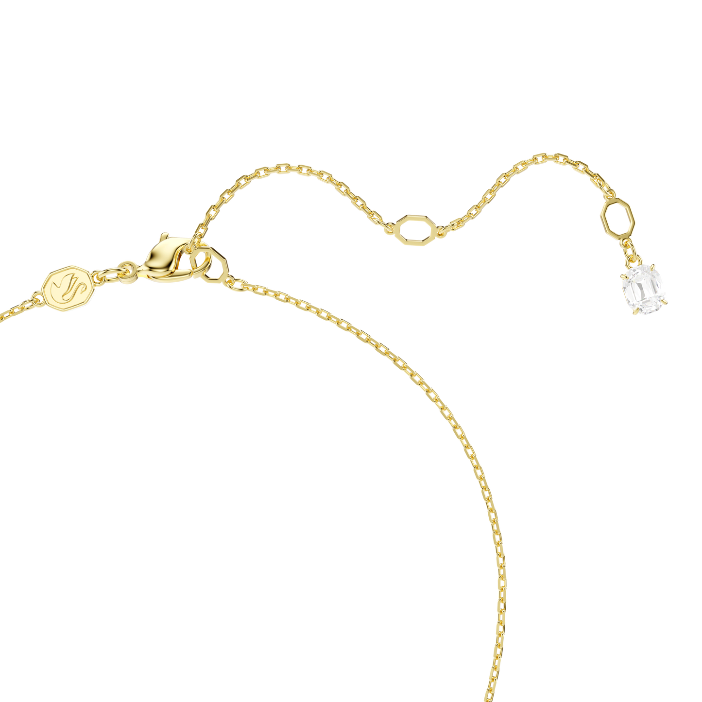 Mesmera necklace, Heart, White, Gold-tone plated 5733475
