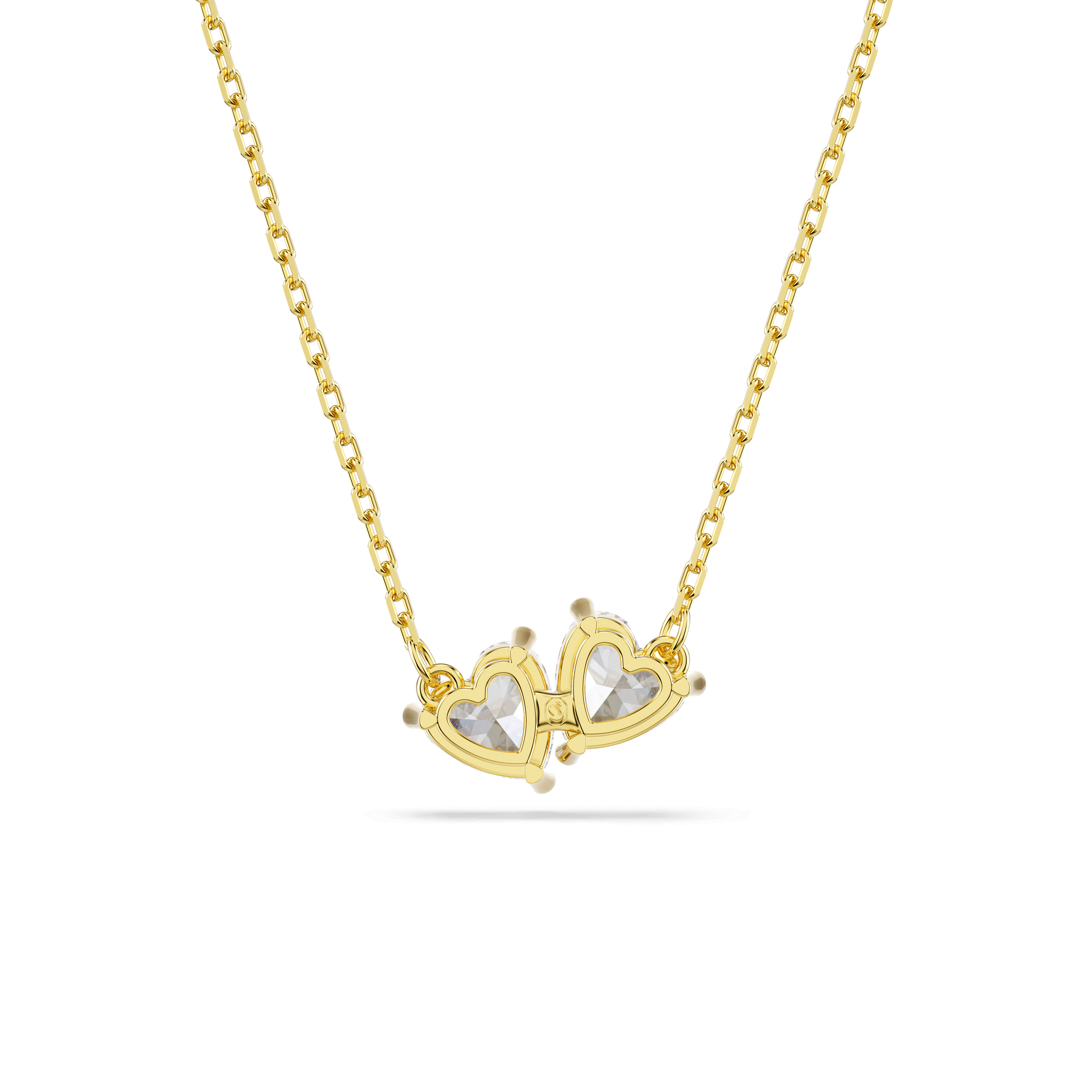 Mesmera necklace, Heart, White, Gold-tone plated 5733475