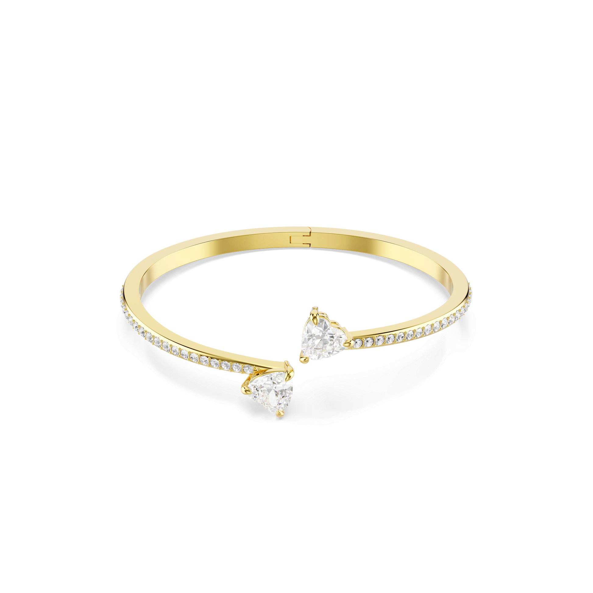 Mesmera bangle, Heart, White, Gold-tone plated 5733512