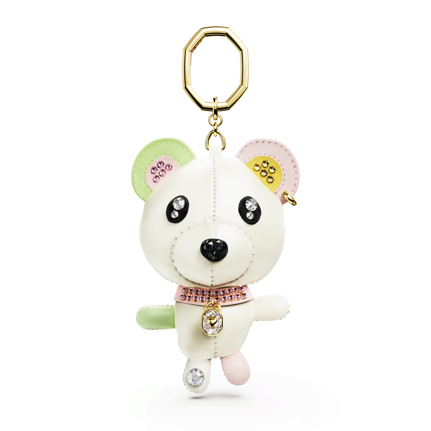 Teddy bag charm, Bear, Multicolored, Gold-tone plated 5734069