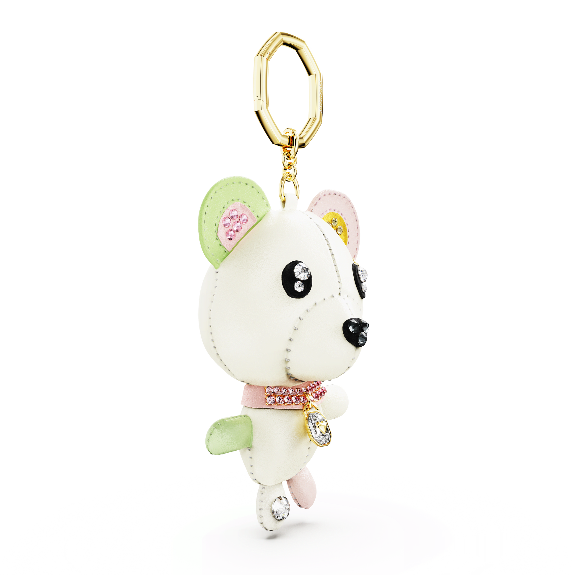 Teddy bag charm, Bear, Multicolored, Gold-tone plated 5734069