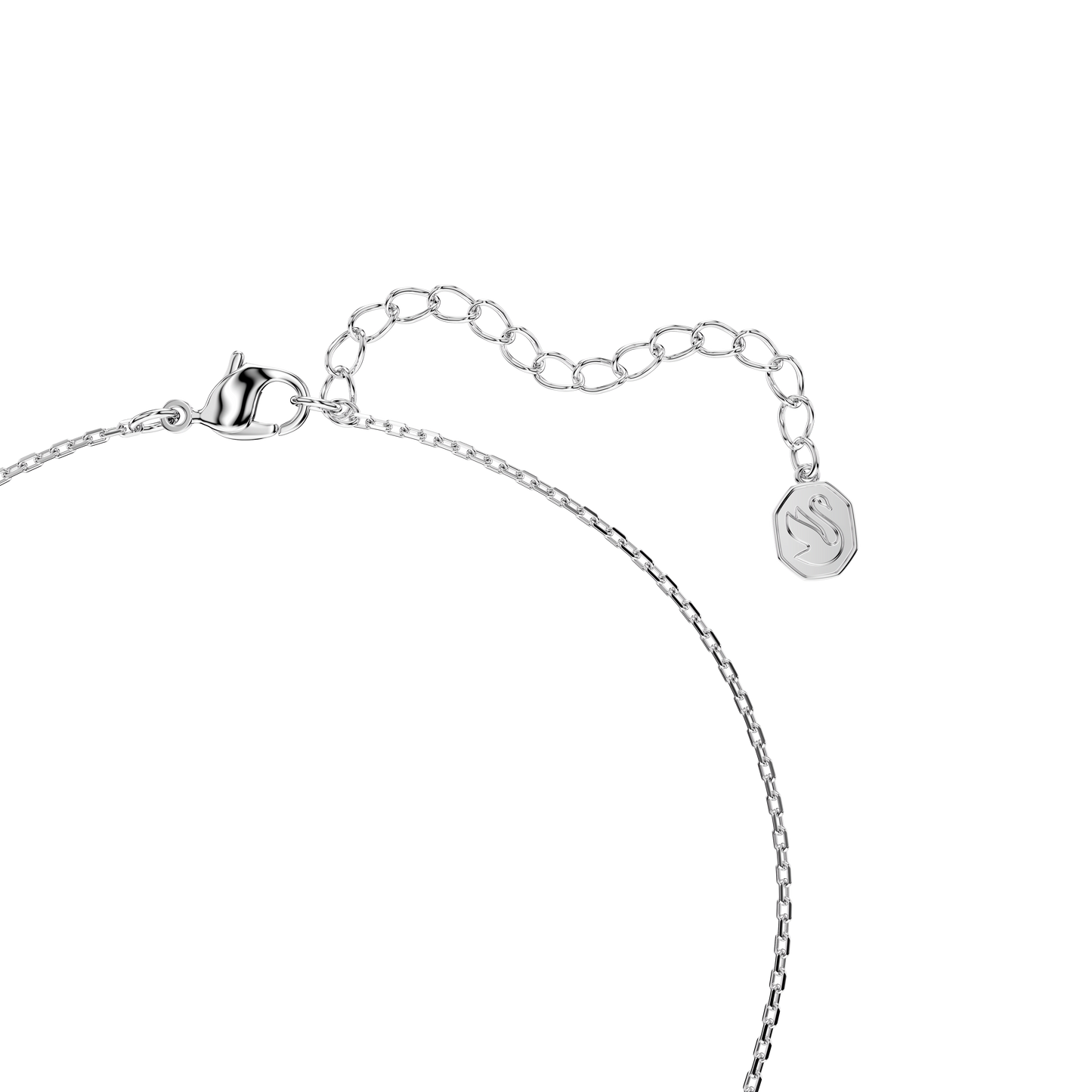 Bella V pendant, Round cut, Pink, Rhodium plated 5734230