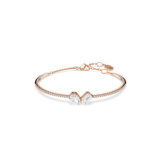Mesmera bangle, Mixed cuts, White, Rose gold-tone plated 5734247
