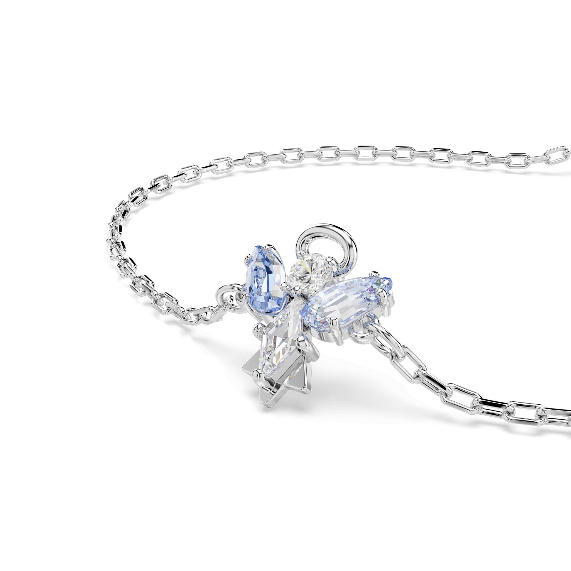Magic bracelet, Angel, Blue, Rhodium plated 5734263