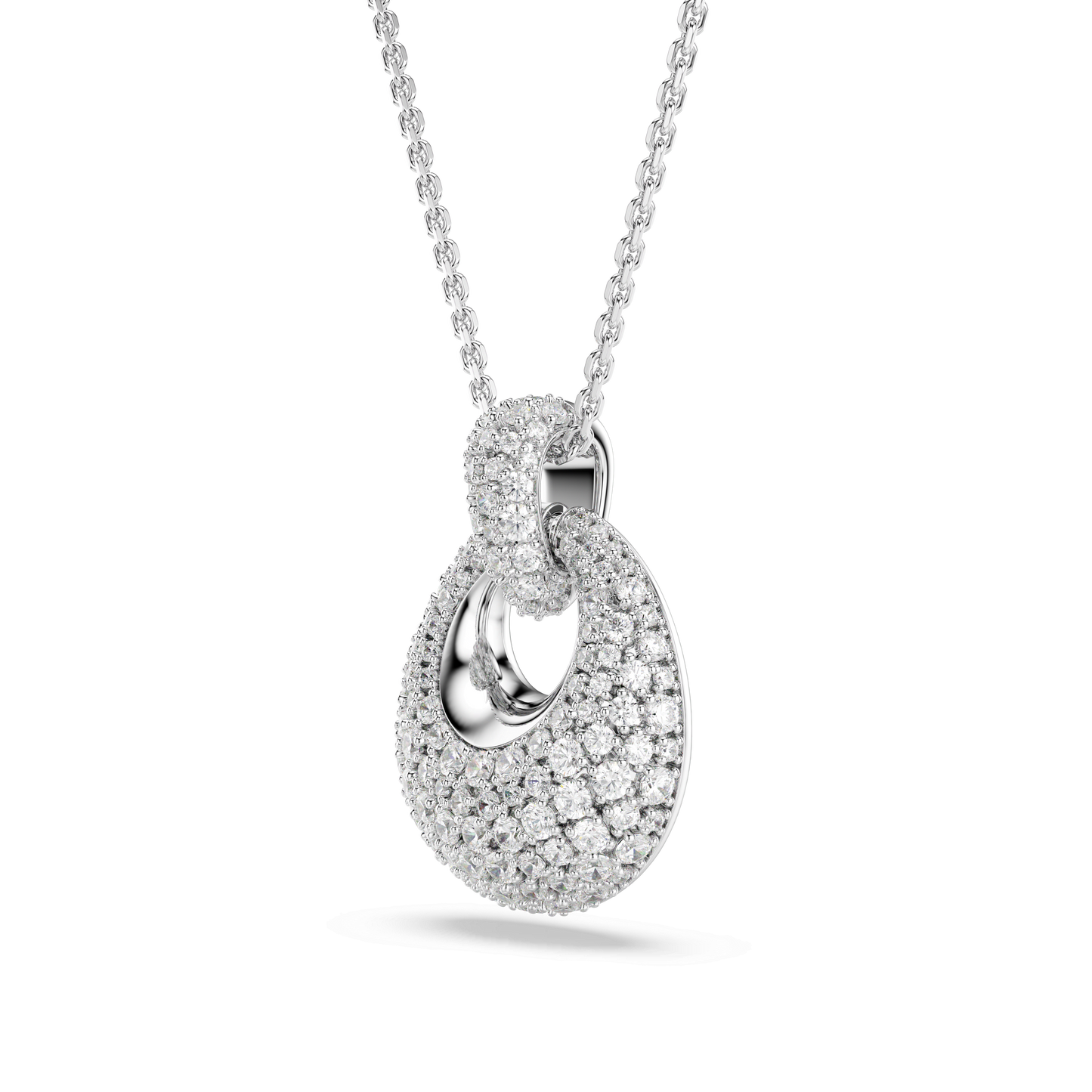 Sublima pendant, White, Rhodium plated 5735223