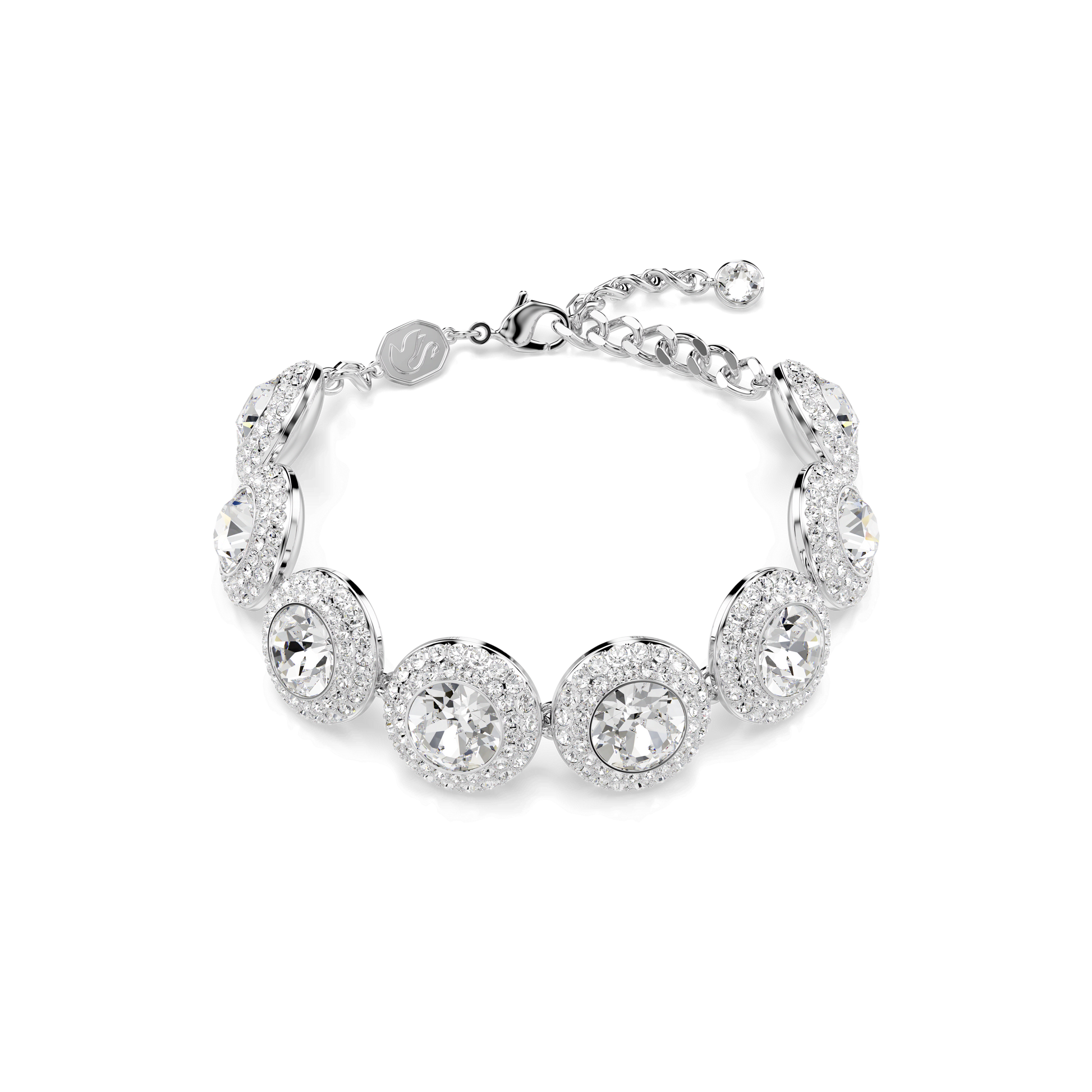 Una Angelic bracelet, White, Rhodium plated 5735343