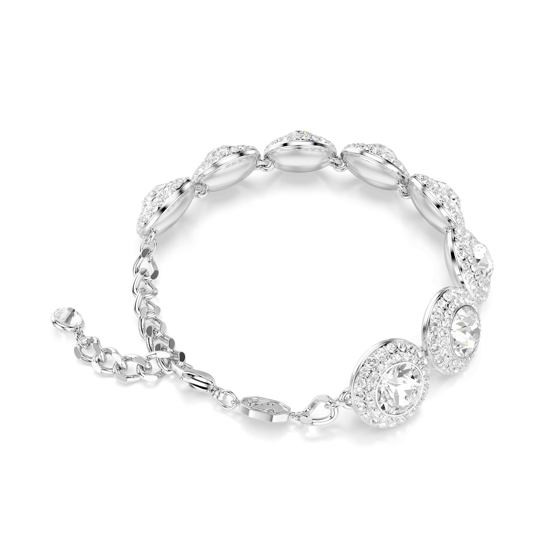 Una Angelic bracelet, White, Rhodium plated 5735343