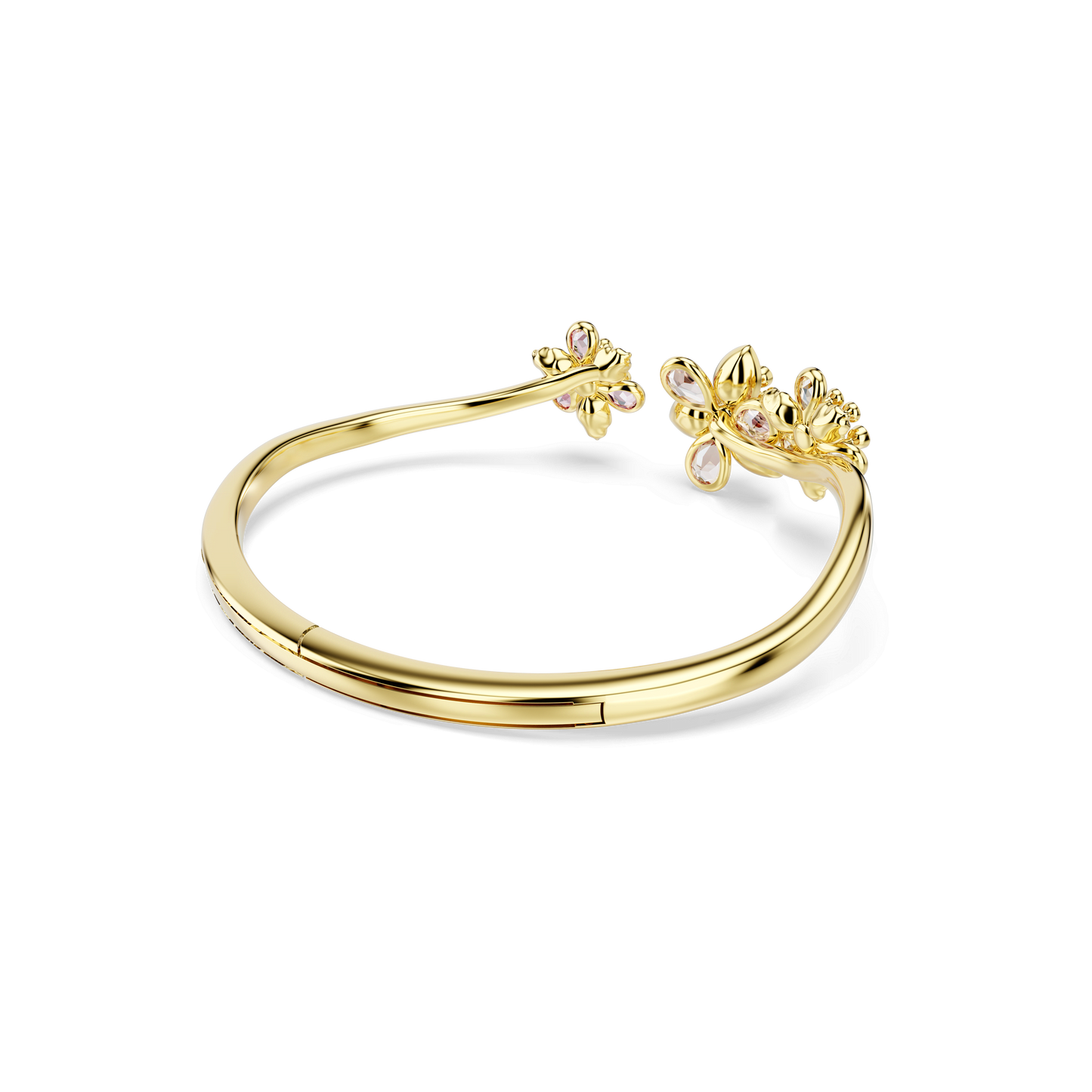 Idyllia bangle, Mixed cuts, Flower, Multicolored, Gold-tone plated 5736220