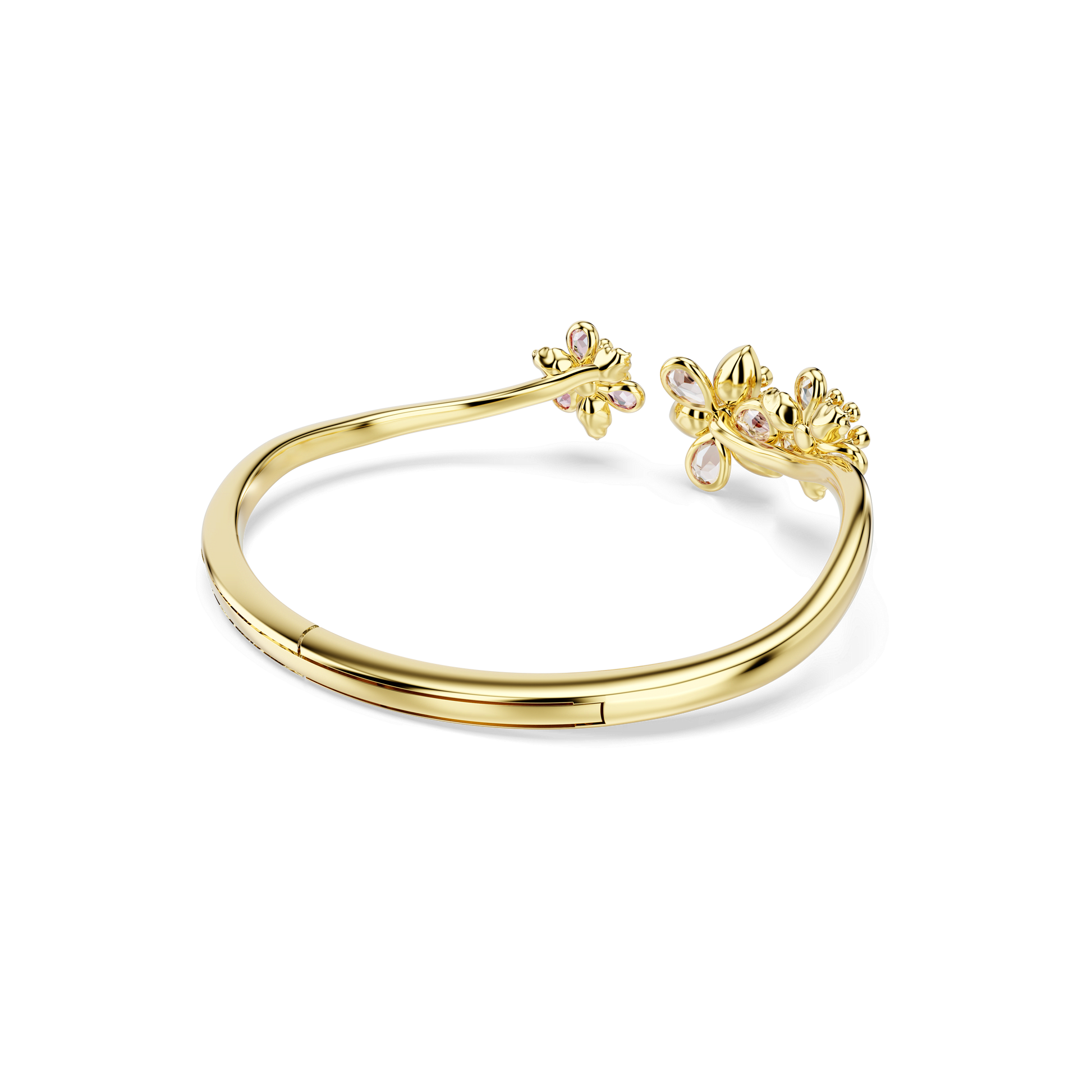 Idyllia bangle, Mixed cuts, Flower, Multicolored, Gold-tone plated 5736220