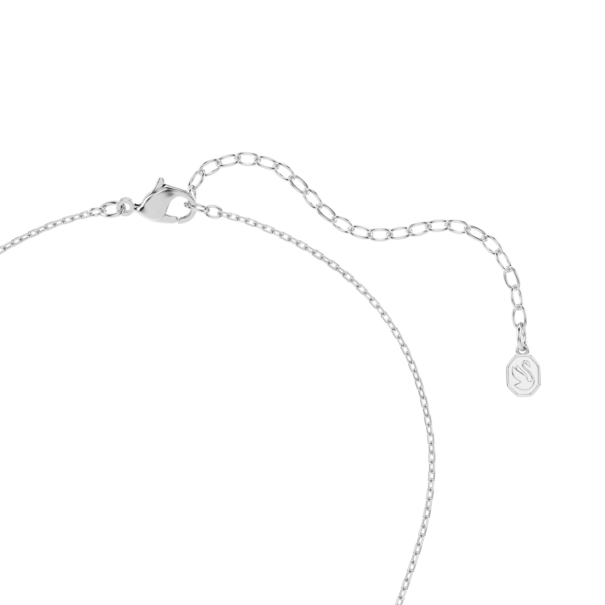 Symbolica pendant, Crystal pearl, Round cut, Pavé, Horse shoe, White, Rhodium plated 5736247