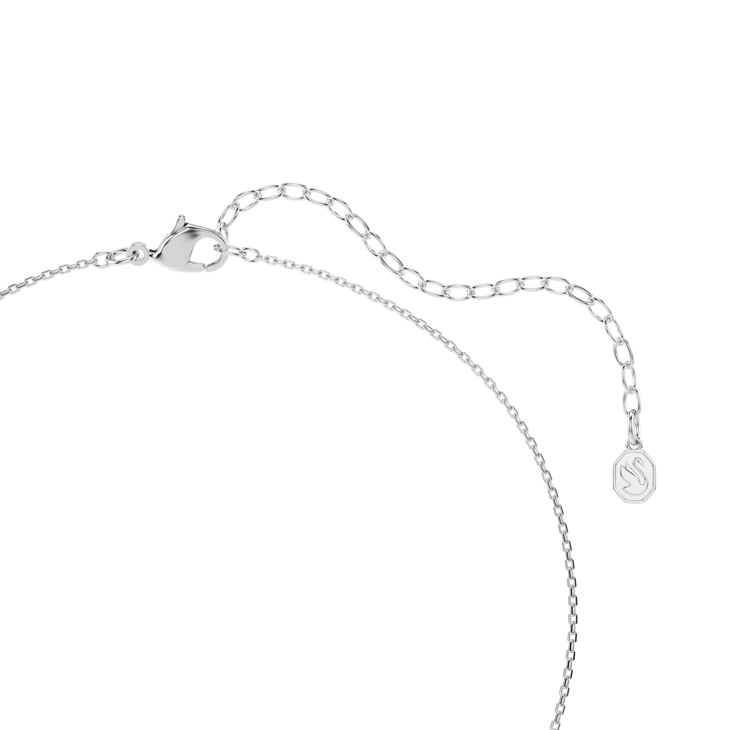 Symbolica pendant, Crystal pearl, Round cut, Pavé, Horse shoe, White, Rhodium plated 5736972