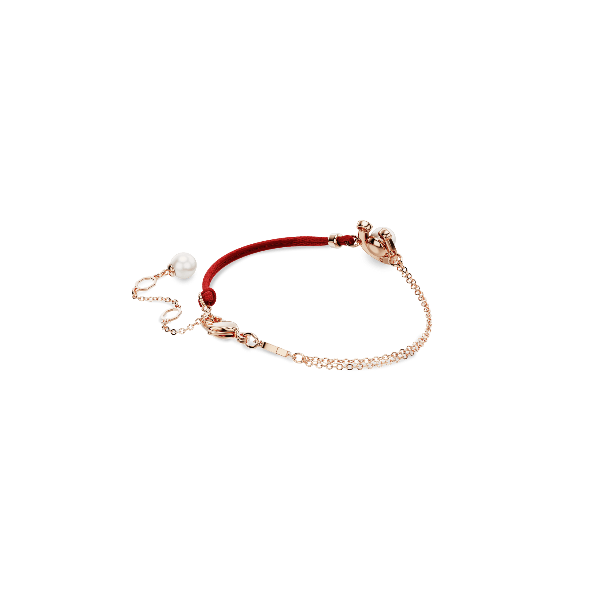 Symbolica bracelet, Crystal pearl, Pavé, Horse shoe, White, Rose gold-tone plated 5736976