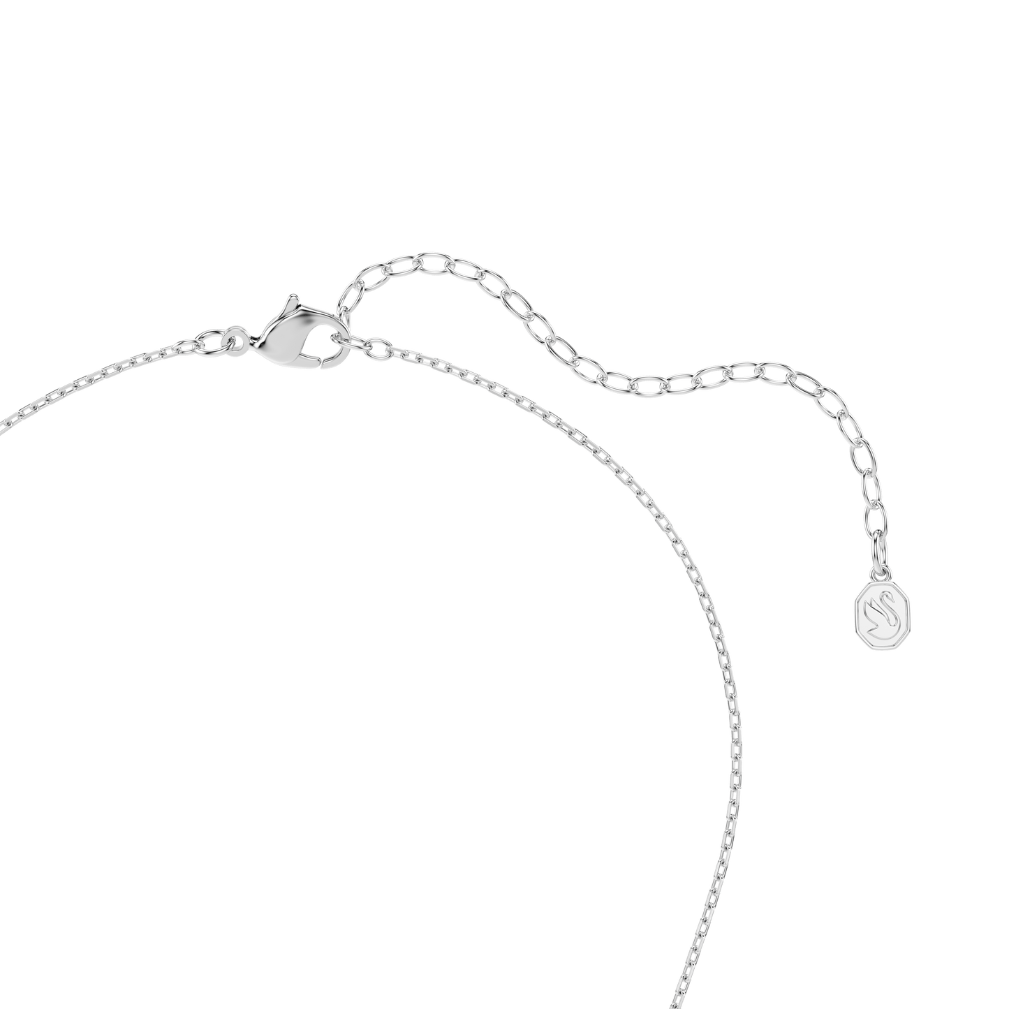 Hyperbola pendant, Round cut, White, Rhodium plated 5737064