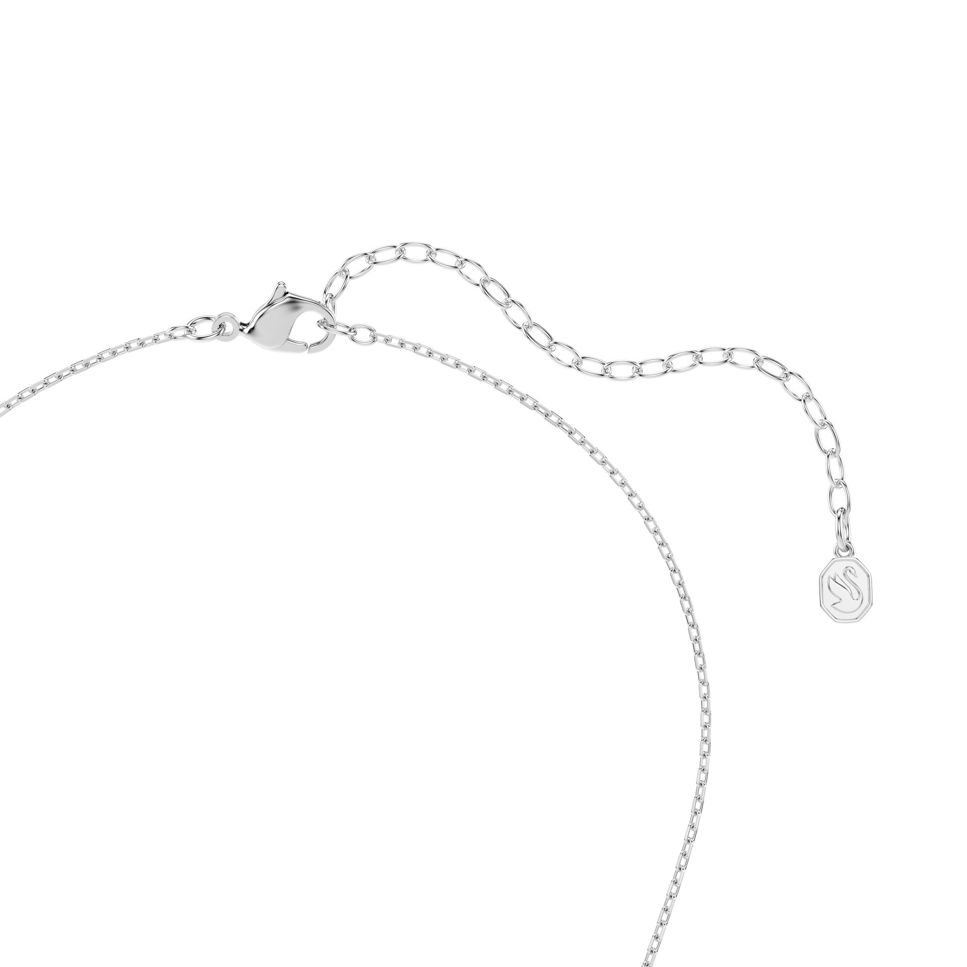 Hyperbola pendant, Round cut, White, Rhodium plated 5737064