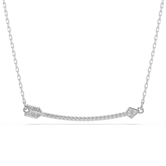 Idyllia pendant, Mixed cuts, Arrow, White, Rhodium plated 5737293