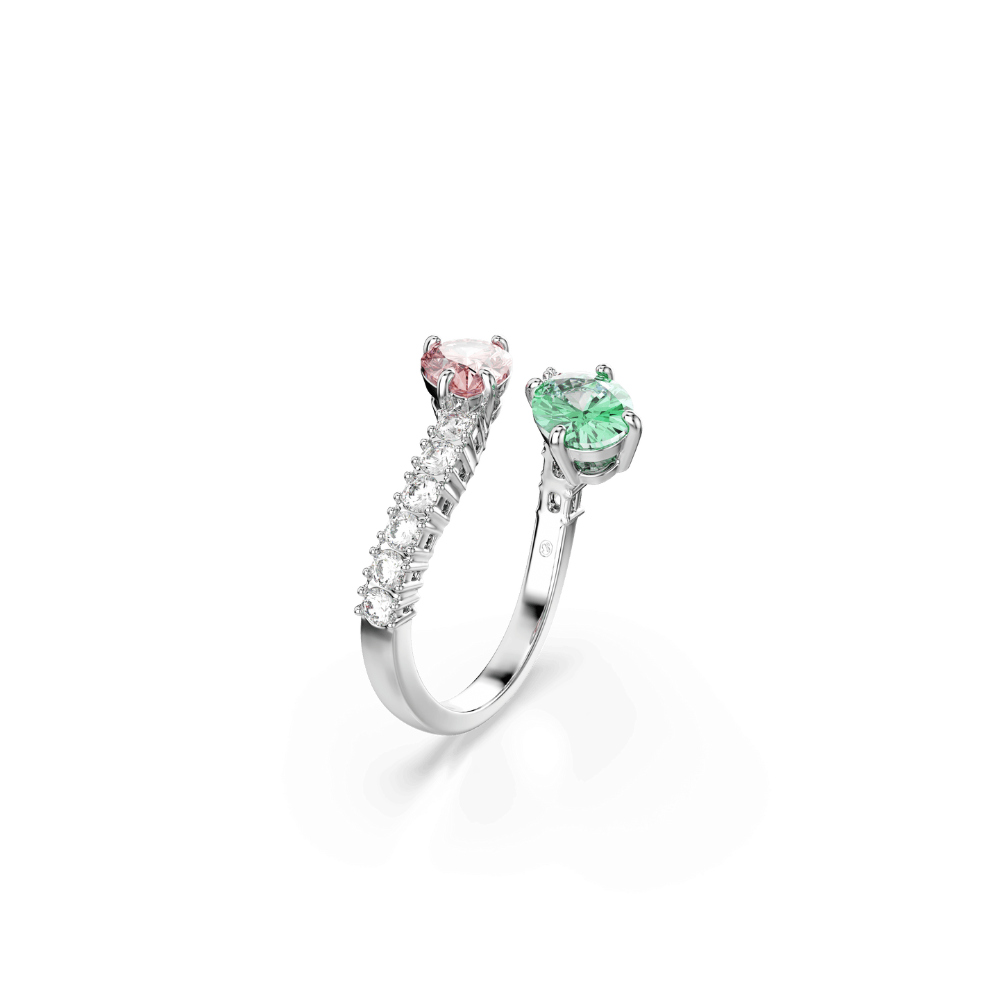 Ariana Grande x Swarovski open ring, Mixed cuts, Multicolored, Rhodium plated 5737375