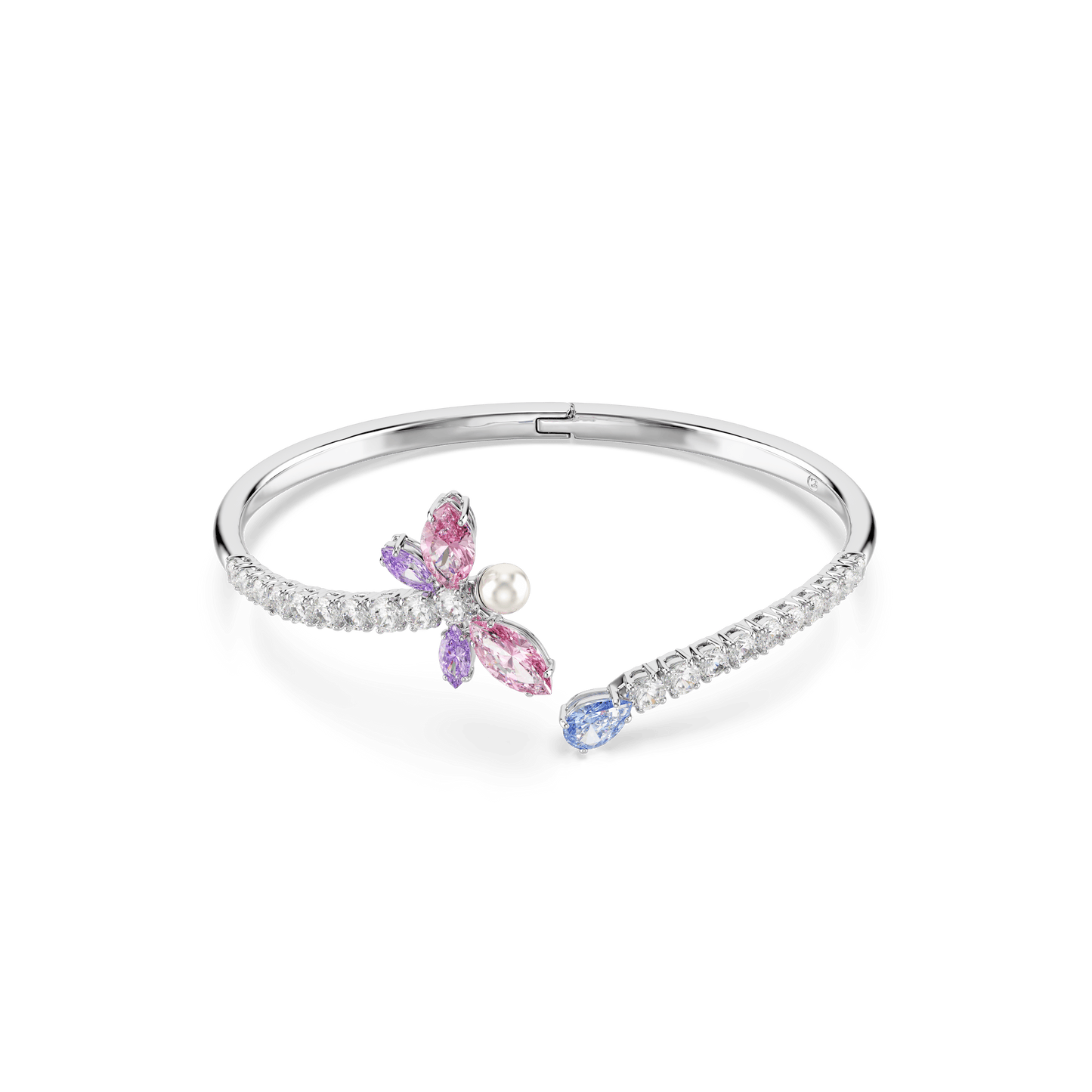 Ariana Grande x Swarovski bangle, Mixed cuts, Dragonfly, Multicolored, Rhodium plated 5737401