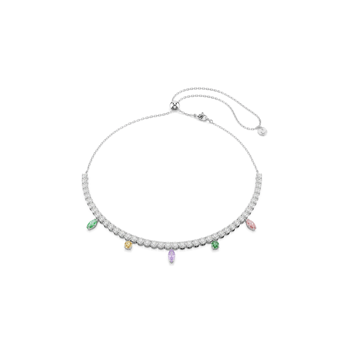 Ariana Grande x Swarovski necklace, Mixed cuts, Multicolored, Rhodium plated