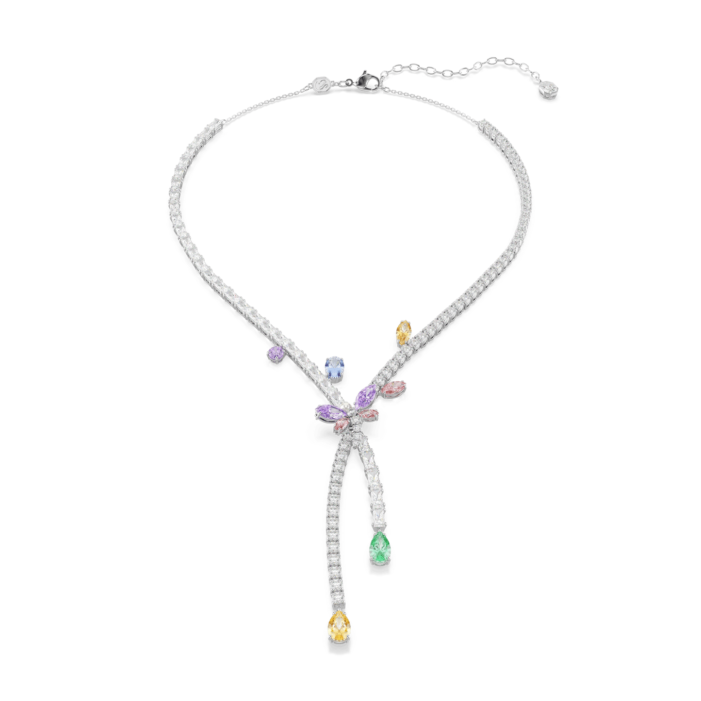 Ariana Grande x Swarovski necklace, Mixed cuts, Dragonfly, Multicolored, Rhodium plated 5737424