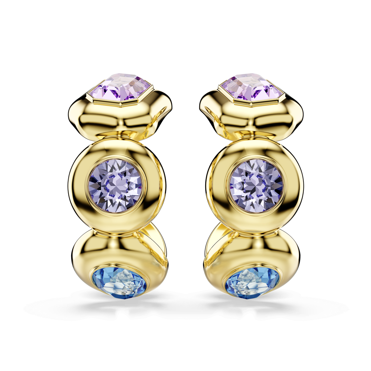 Gema hoop earrings, Mixed cuts, Multicolored, Gold-tone plated 5737444