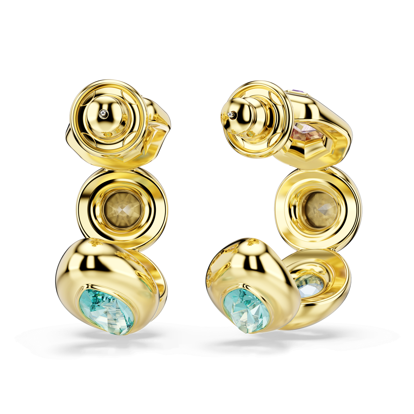 Gema hoop earrings, Mixed cuts, Multicolored, Gold-tone plated 5737444